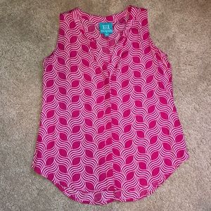 Escapada Sleeveless Tank Pink White